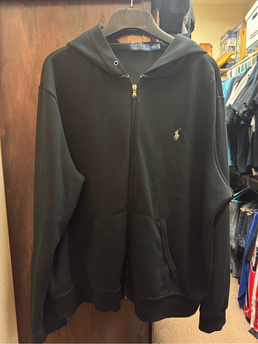 Polo by Ralph Lauren Black Full-Zip Hooded Jacket
